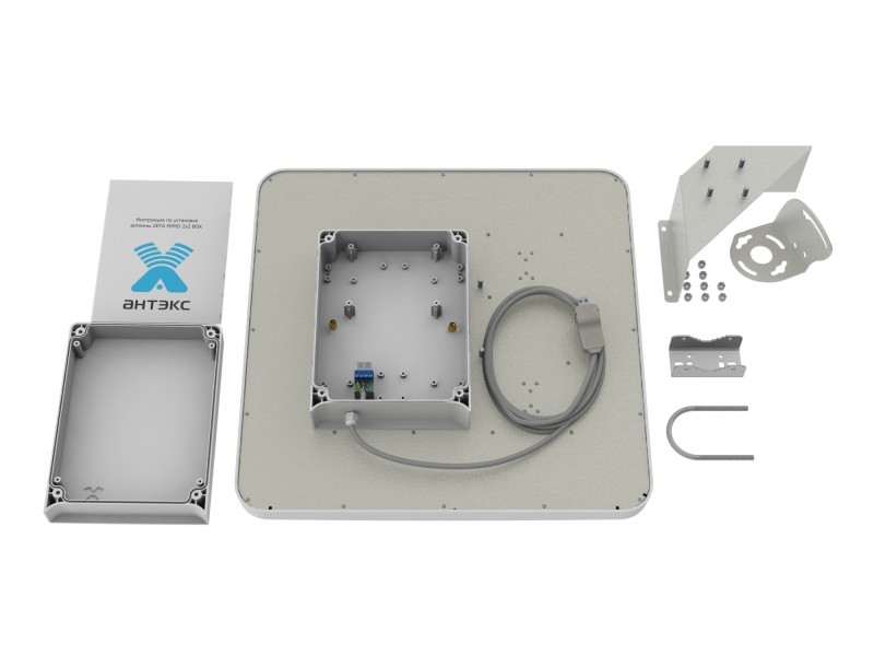 Детальное изображение товара "Антенна Антэкс ZETA MIMO BOX панельная с гермобоксом 20 дБ" из каталога оборудования Антенна76